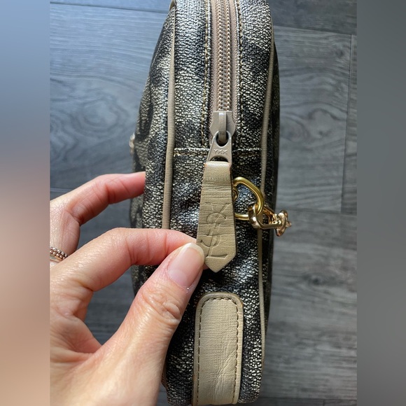 Authentic YSL Yves Saint Laurent vintage canvas Crossbody Bag - Picture 8 of 13